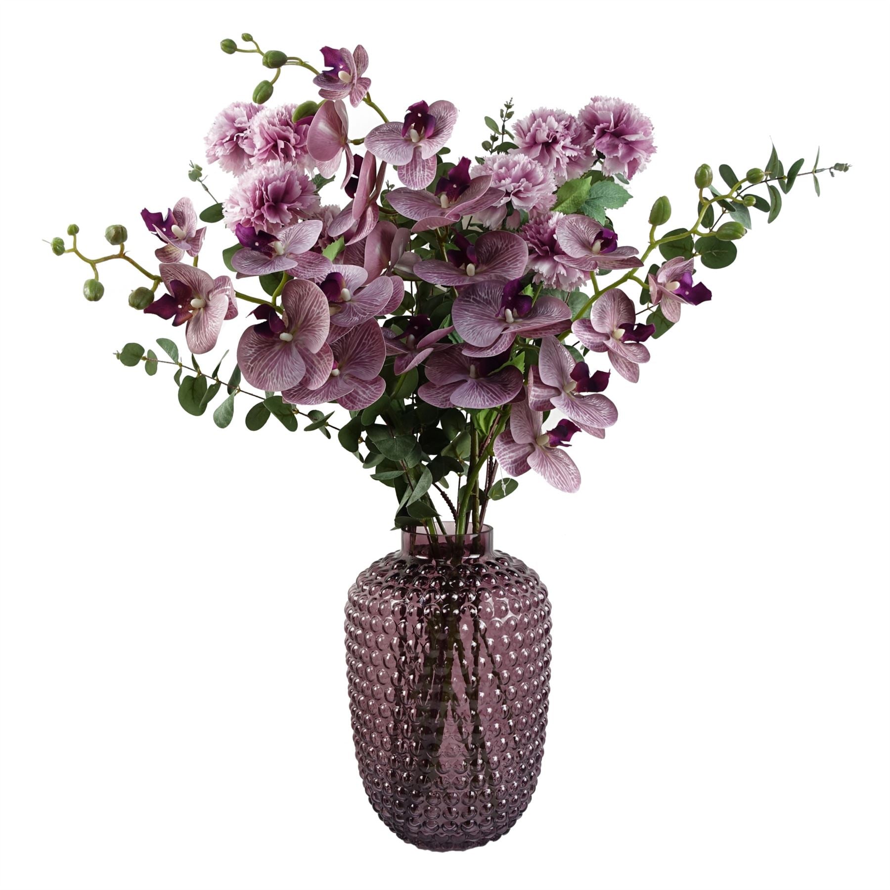 30cm Mulberry Purple Bubble Glass Vase – image 2