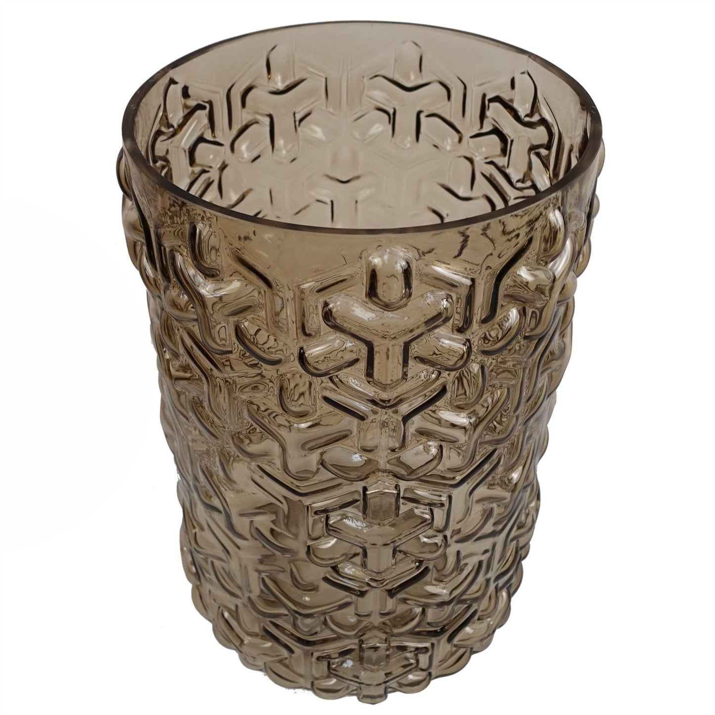 29cm Embossed Chestnut Glass Vase – image 3