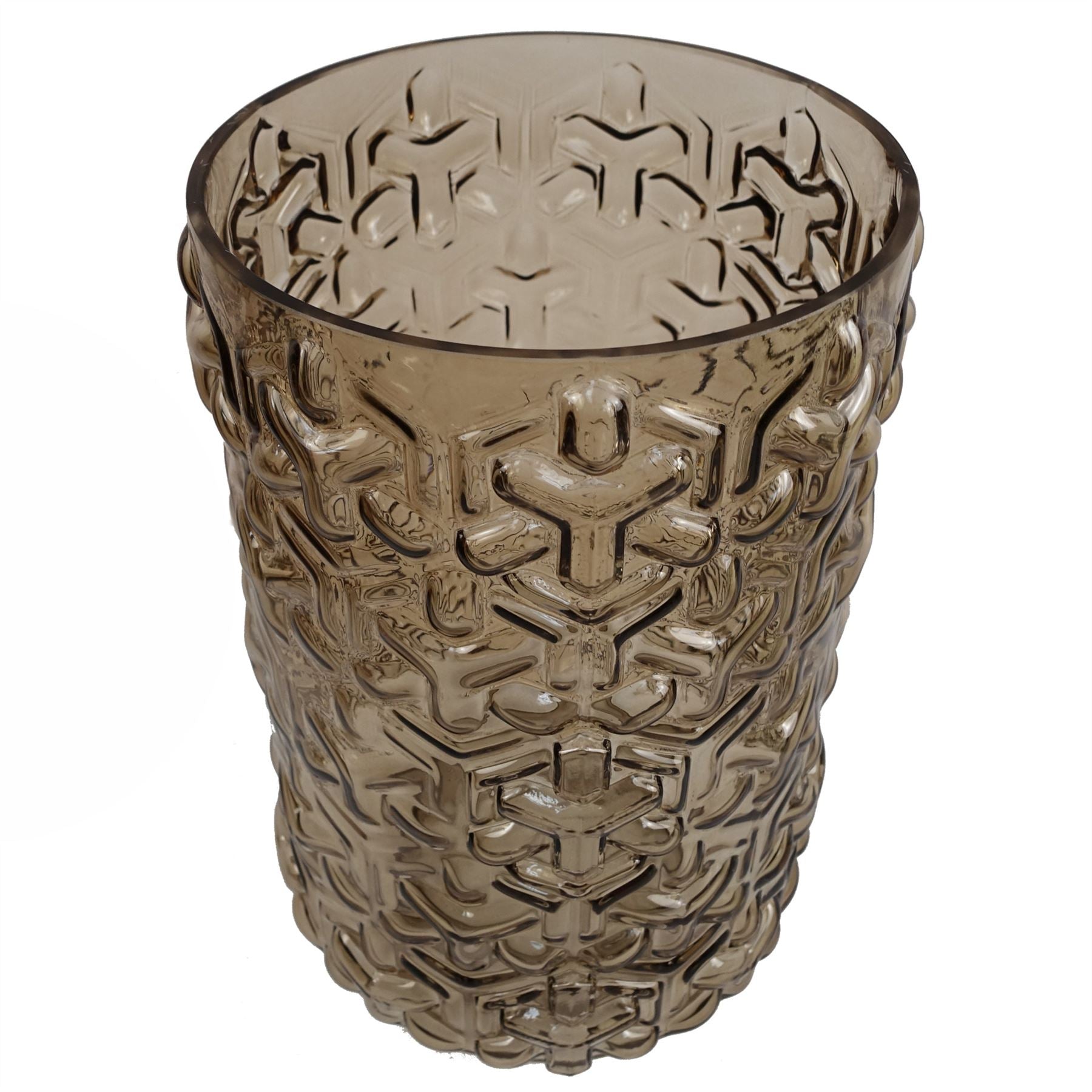 29cm Embossed Chestnut Glass Vase – image 3