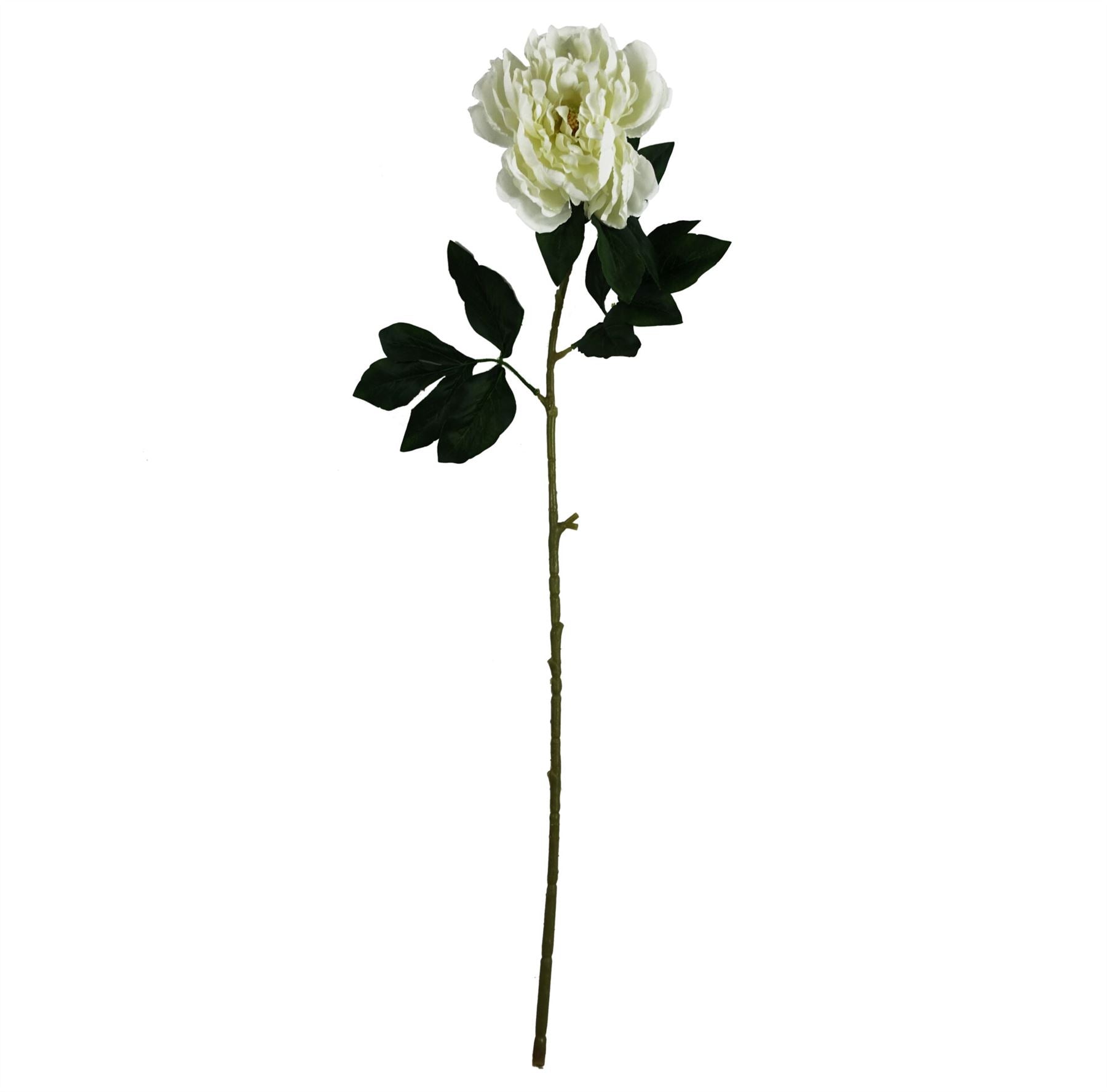 80cm Artificial Cream Peony Stem – image 2