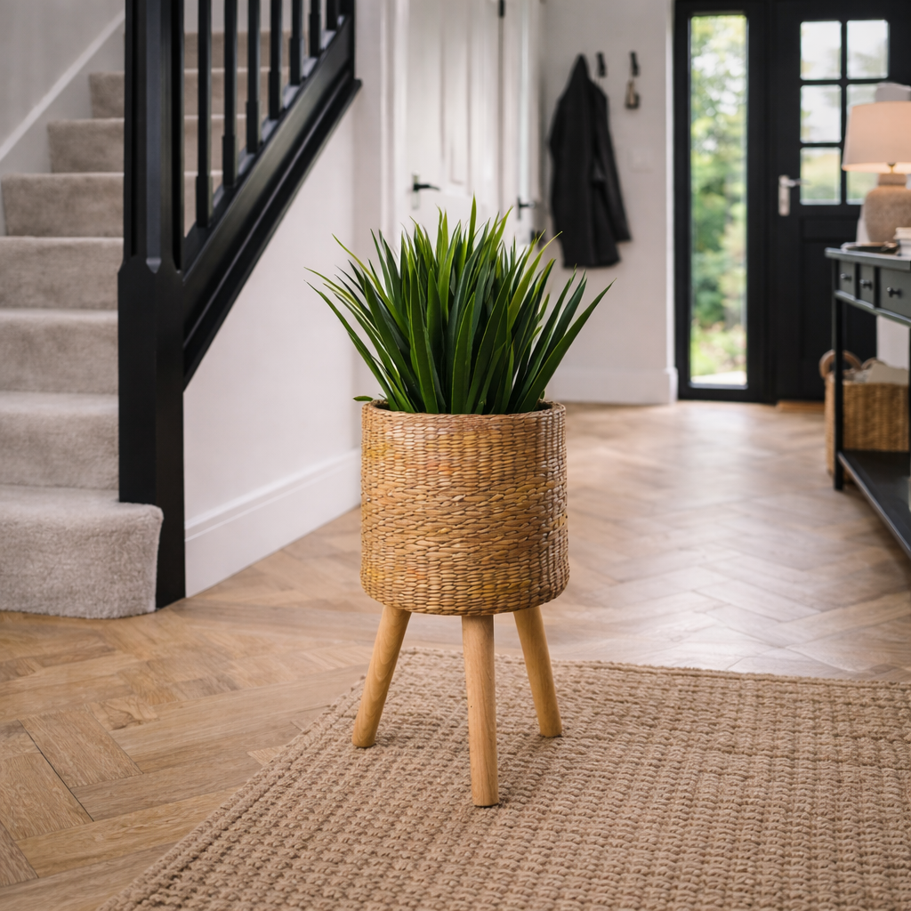 54cm x 30cm Rattan Effect Composite Large Planter – image 2