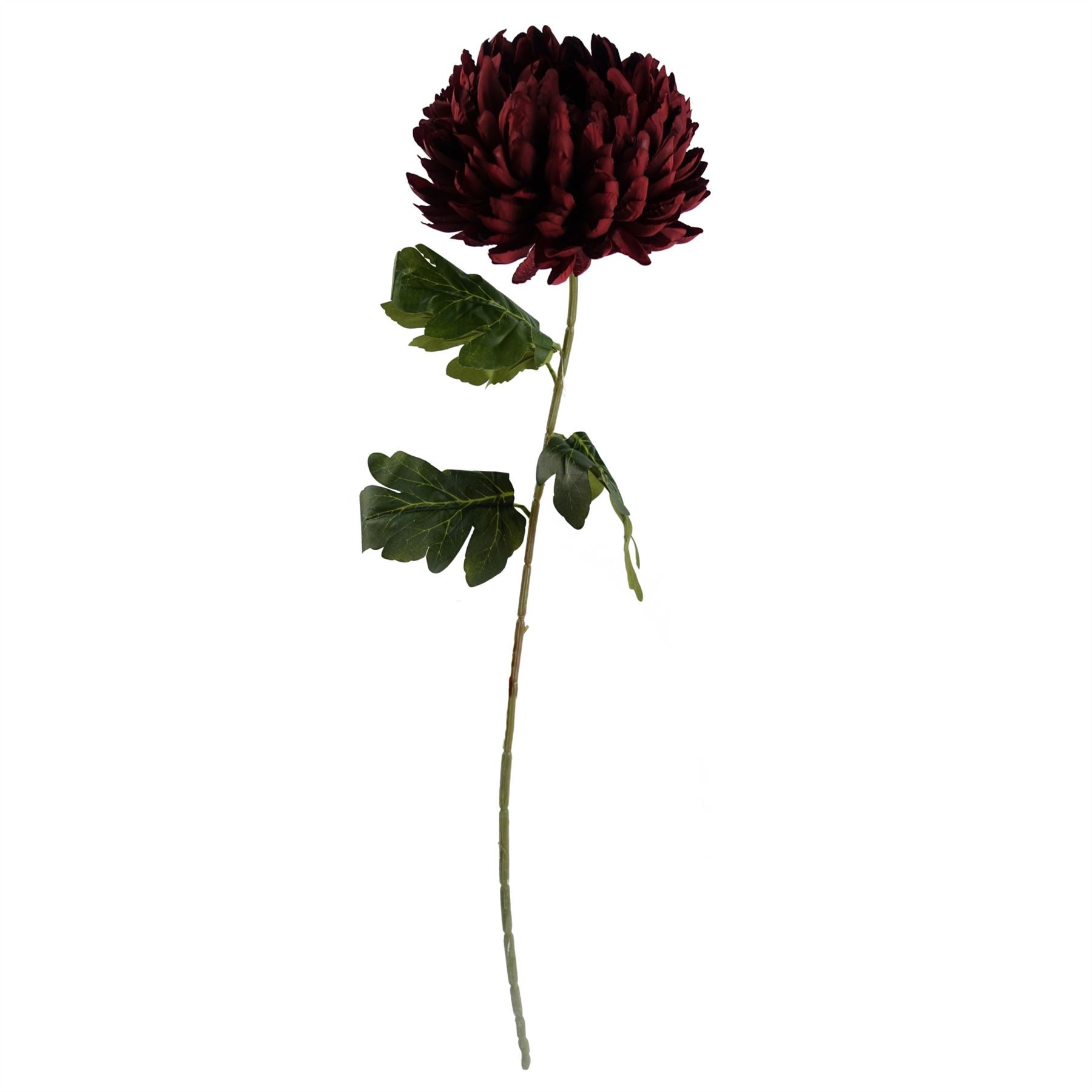 95cm Red Chrysanthemum Artificial Flowers Glass Bubble Vase – image 2