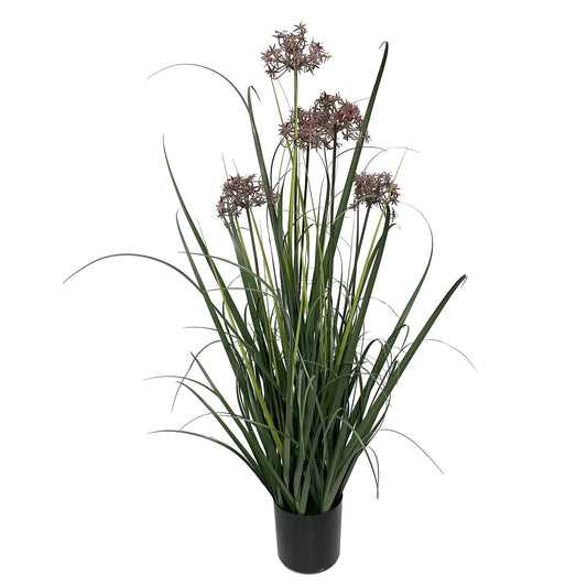 95cm Artificial Grass Plant Potted with Flower Detail – image 2