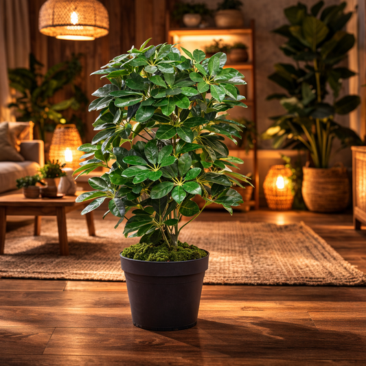 55cm Dark Green Artificial Schefflera Arboricola – image 2