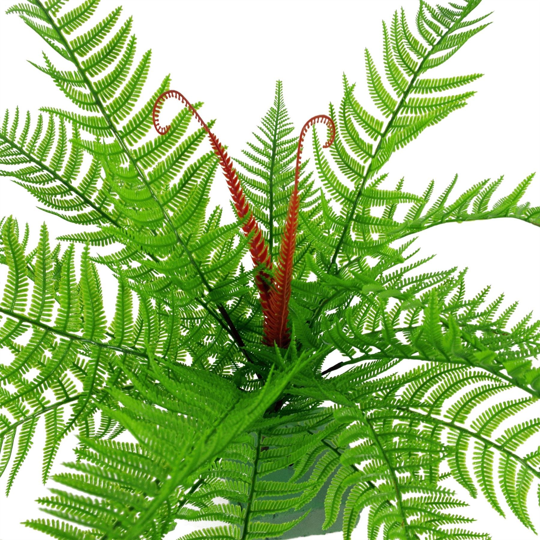 60cm Artificial Bushy Dixie Wood Fern Dark Green Plant – image 3