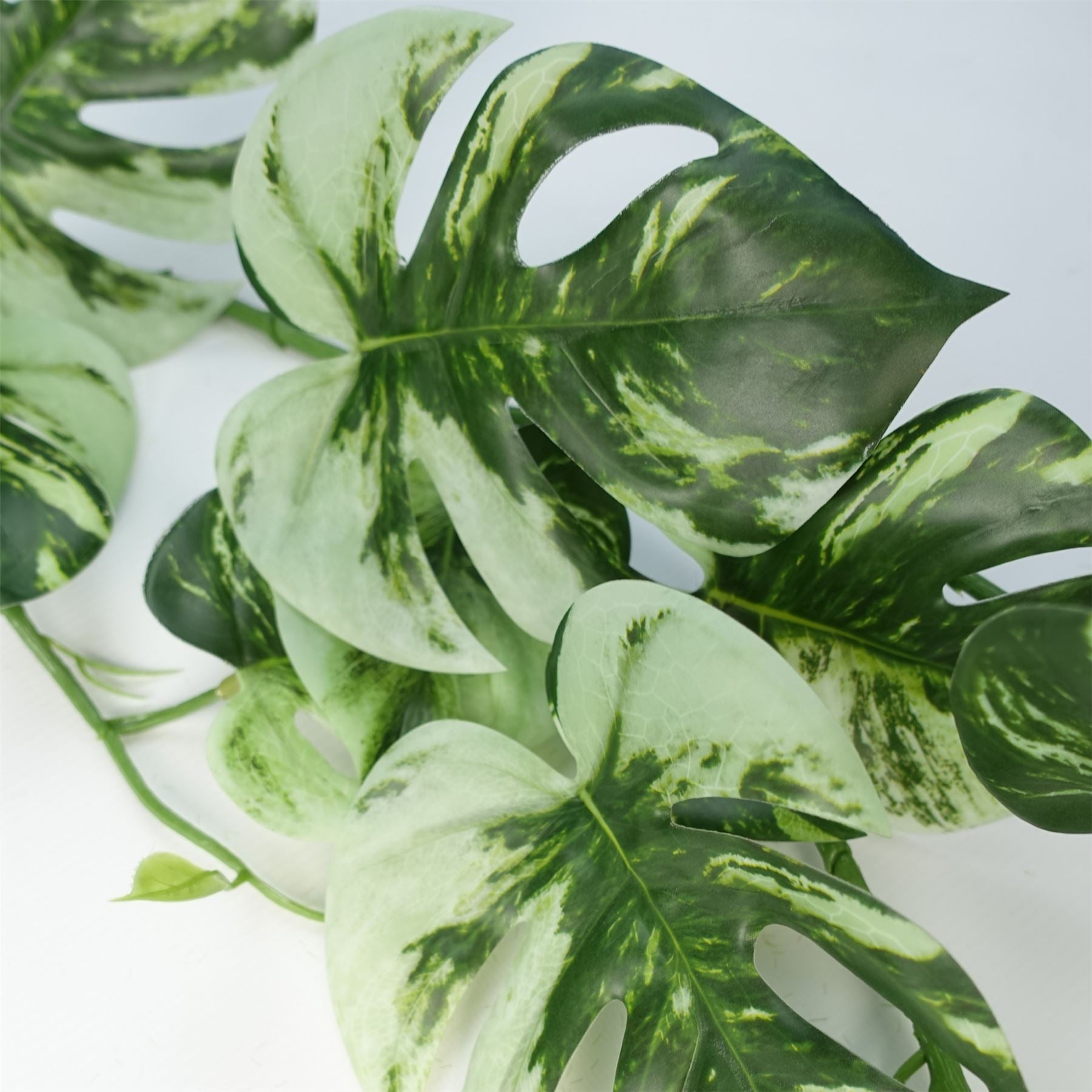 180cm Artificial Hanging Trailing Variegated Monstera Plant – image 4