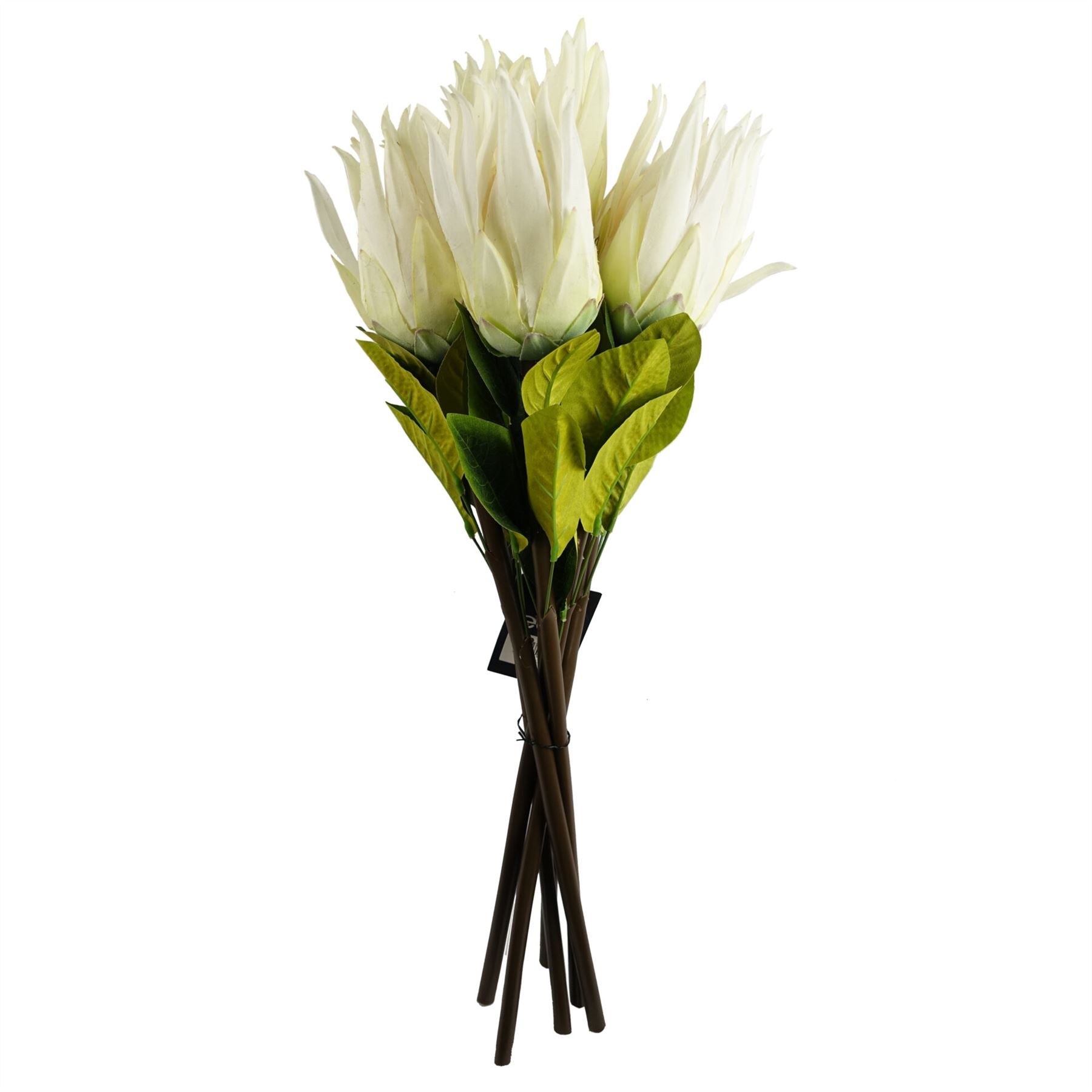 65cm Artificial Protea Sugarbush Flower Stem White – image 4