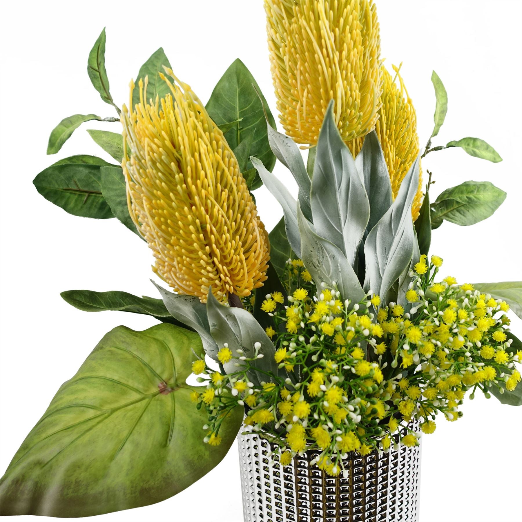 75cm Banksia Menziesii Yellow Flower Stem Artificial – image 5