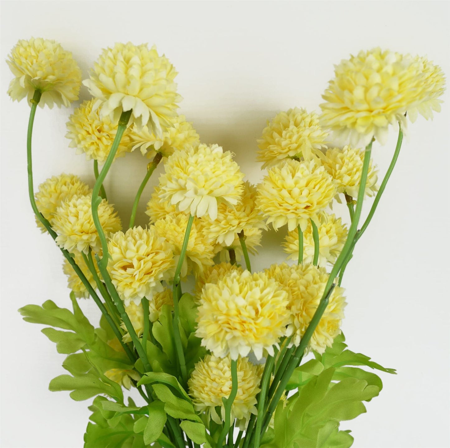 50cm Dahlia Pompom Yellow Artificial Stem – image 4