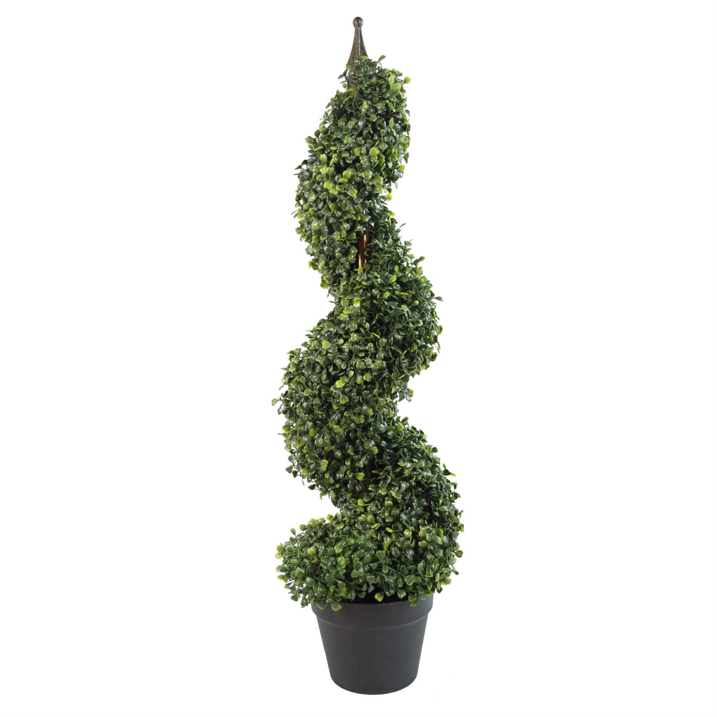 Pair of 90cm Tall Artificial Boxwood Tower Trees Topiary Spiral Top – image 3