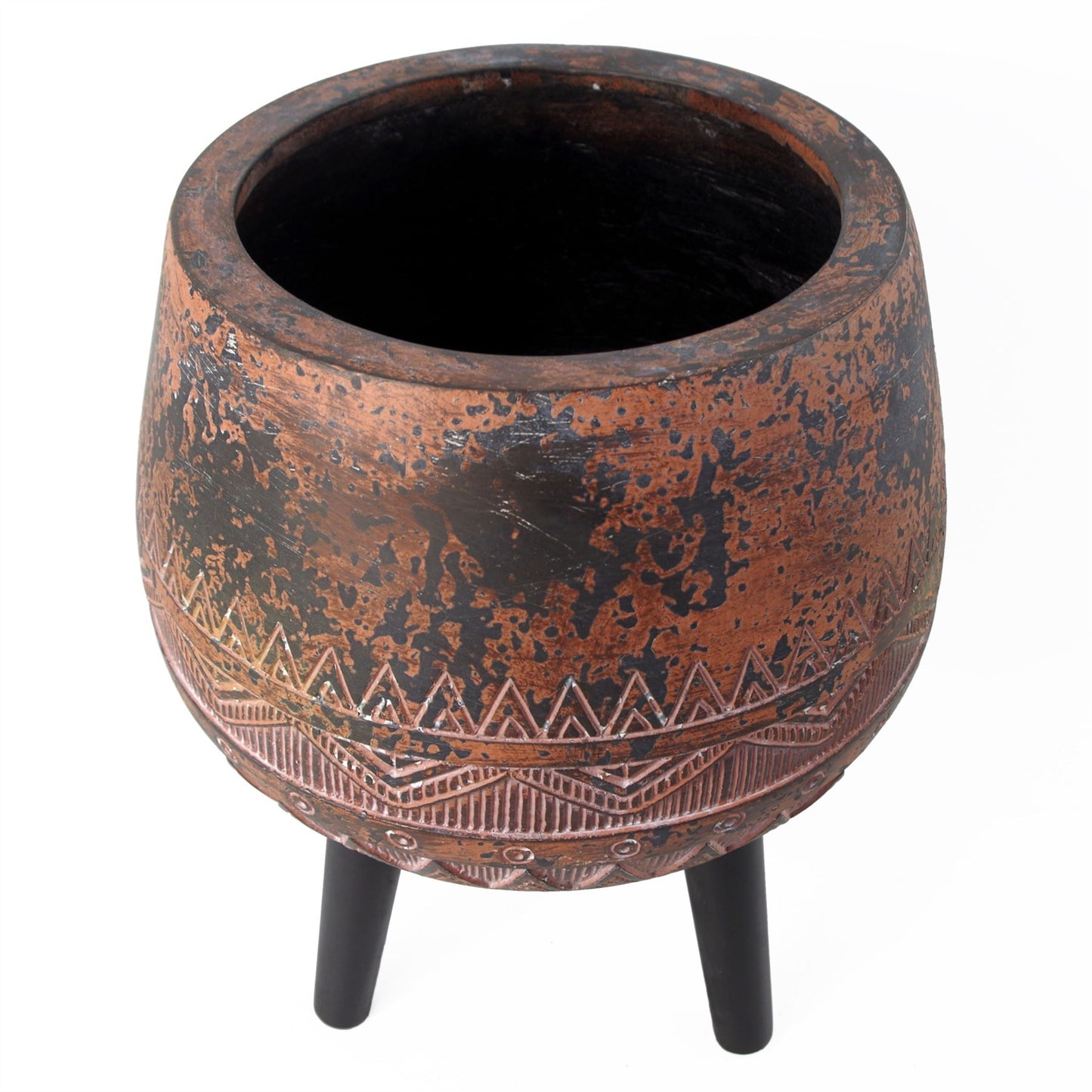 44cm x 30cm Large Zaturn Planter Brown Black with Legs Large – image 6