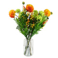 75cm Artificial Orange Dahlia and Fern Display