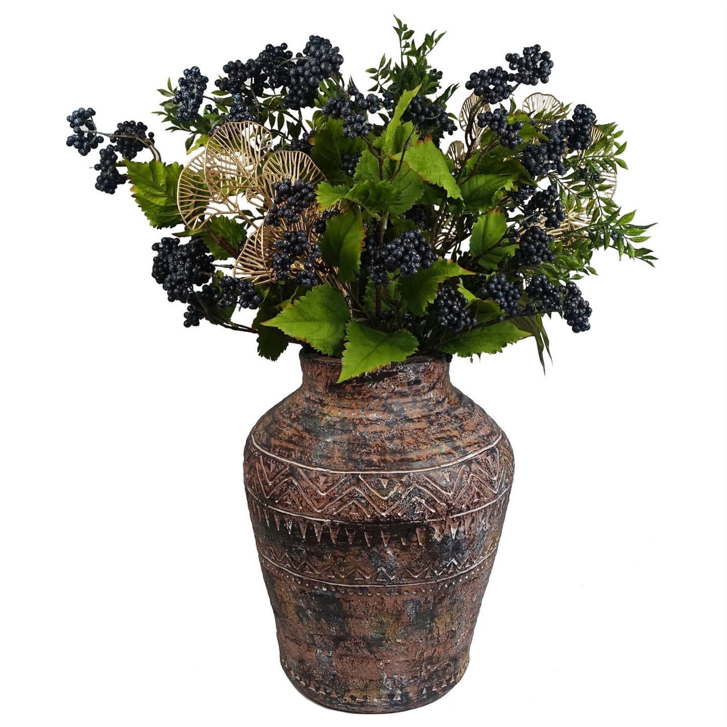 40cm x 32cm Aztec Large Composite Textured Vase Composite Plant Pot – image 4