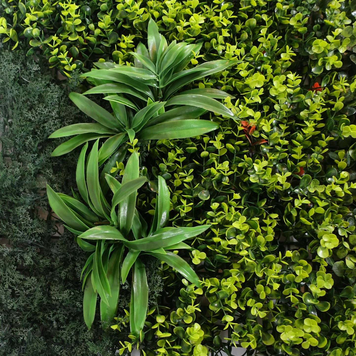 100cm Artificial Mixed Green Foliage Wall Panel Ferns Yellow Grass – image 3
