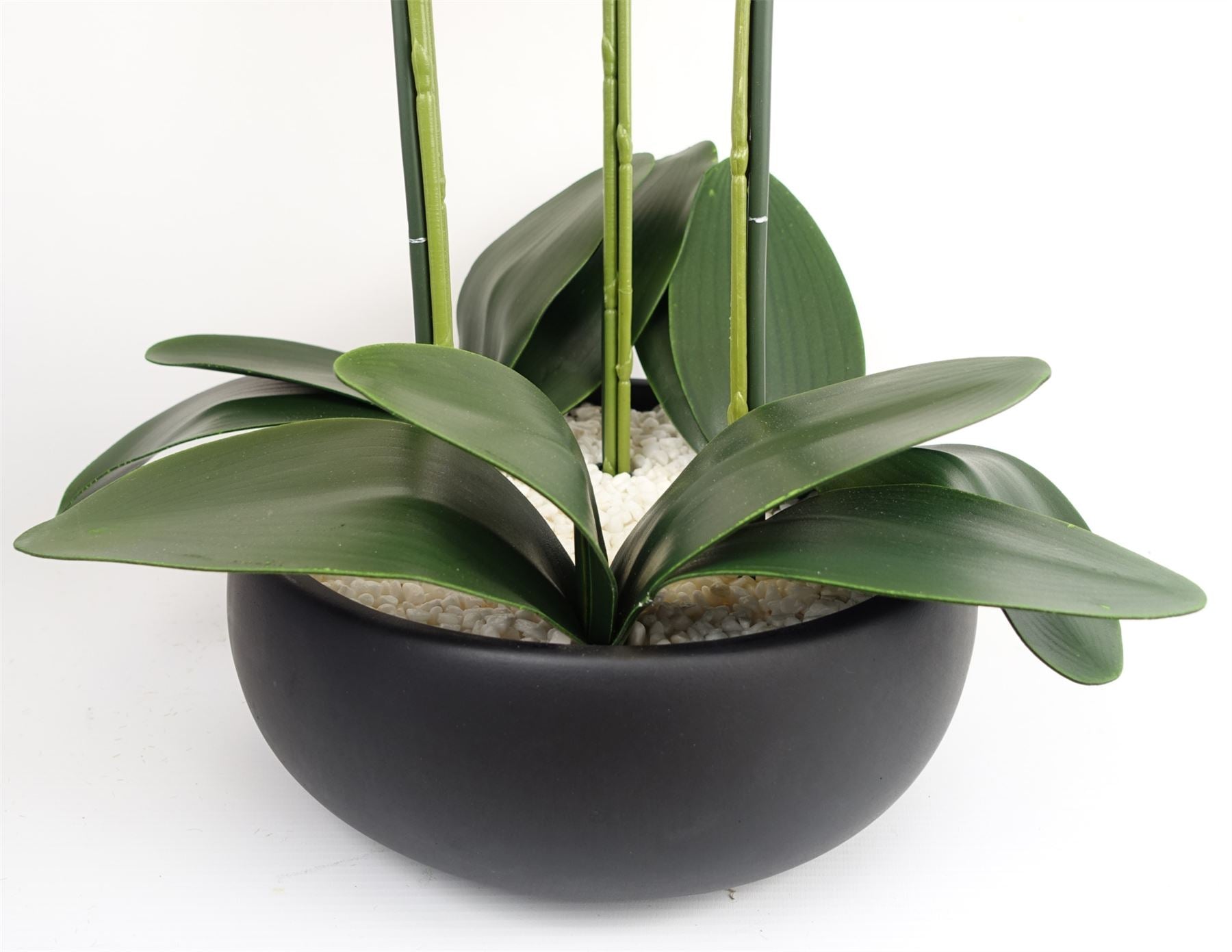 Artificial 60cm Orchid White Black Ceramic Planter – image 6