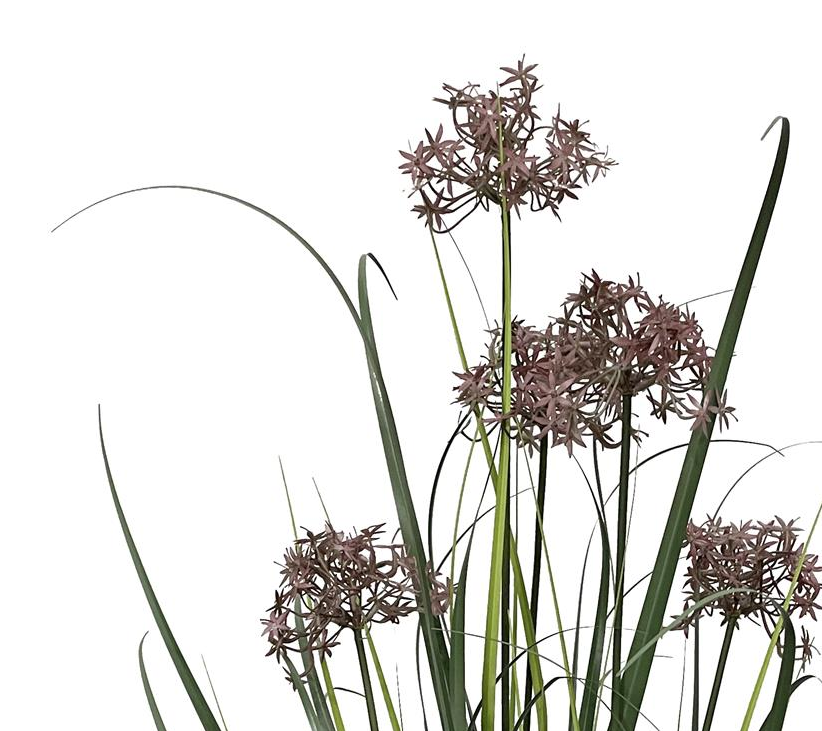 95cm Artificial Grass Plant Potted with Flower Detail – image 4