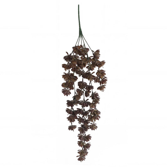 70cm Artificial Trailing Sedum Succulent Plant Dusty Brown Hanging