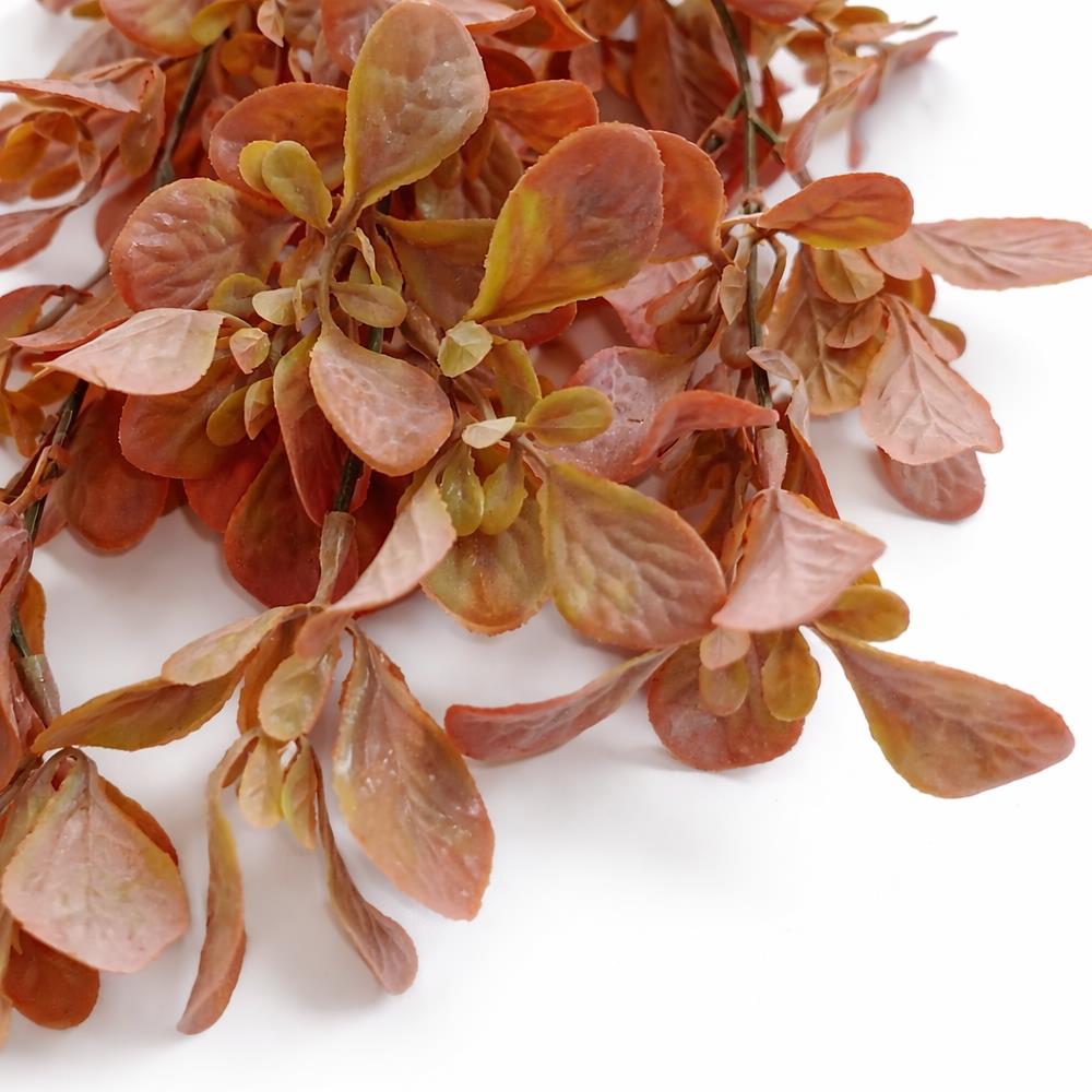70cm Artificial Trailing Leaf Spray Stem Dusty Orange – image 4