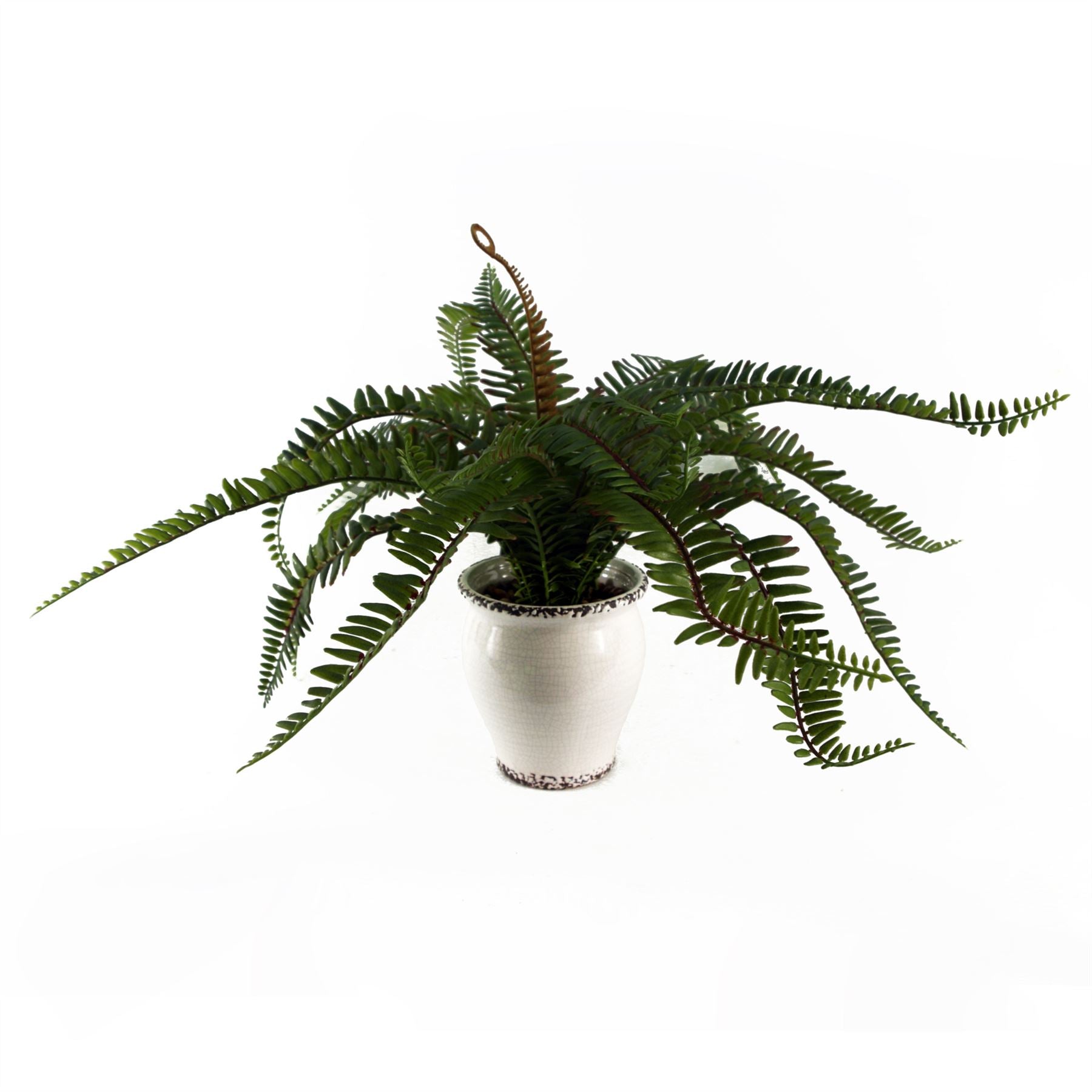 40cm Artificial Fern Bush in Decorative Planter – image 2