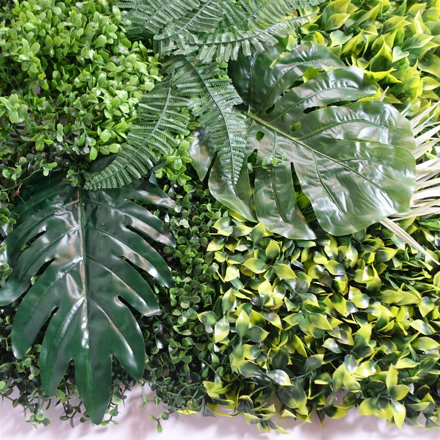 100cm Artificial Tropical Mixed Green Wall Panel Monstera Fern Foliage – image 4