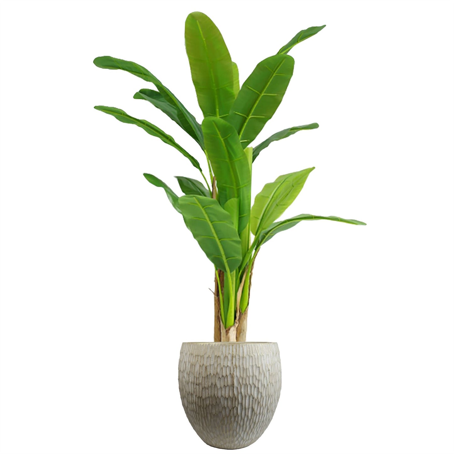 43cm Inoke Embossed Large Stone Colour Composite Planter Plant Pot – image 2