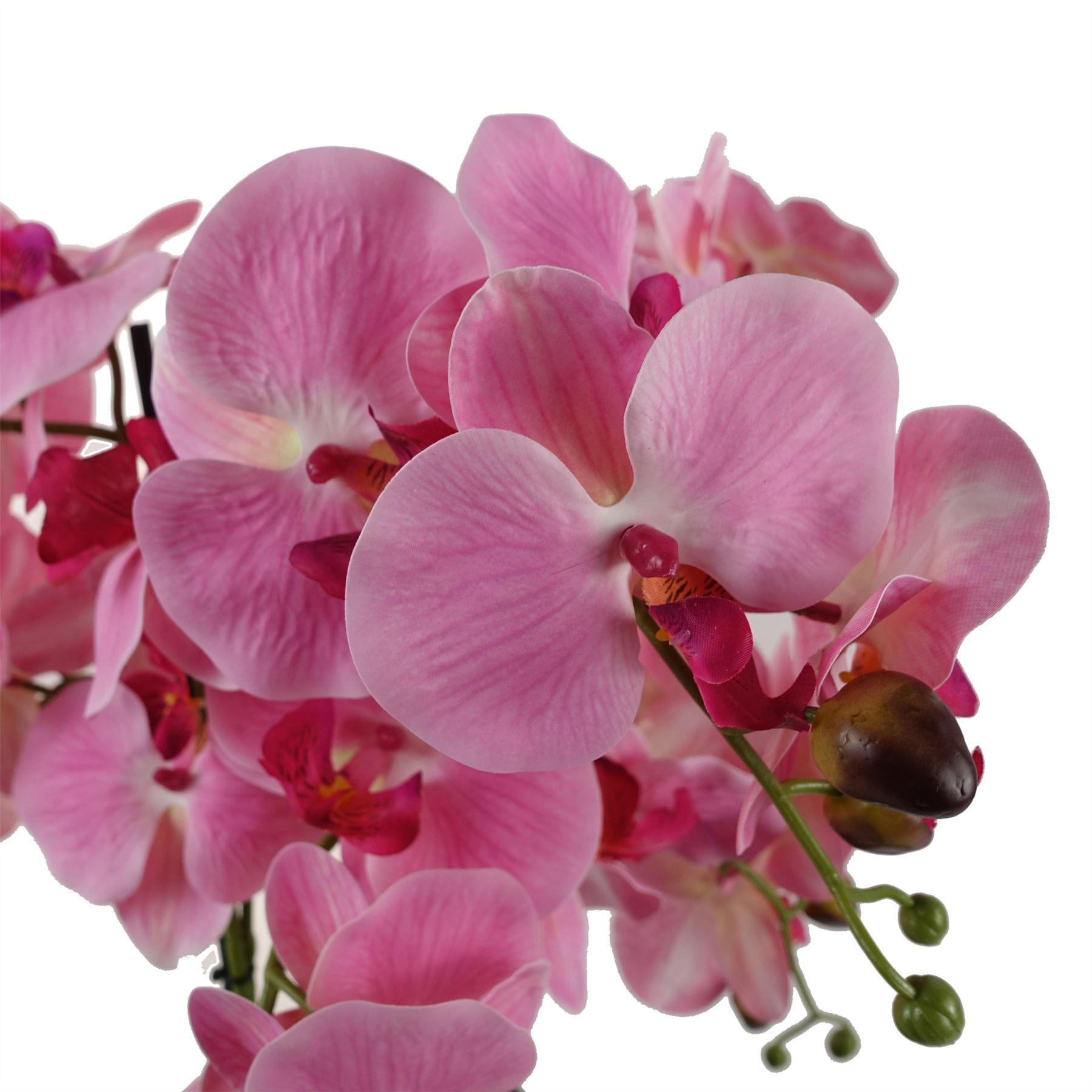 50cm Artificial Orchid with Glass Planter Pink – image 3