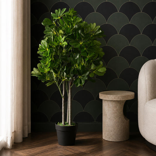 95cm Umbrella Tree Dark Ficus Green Artificial Plant – image 2