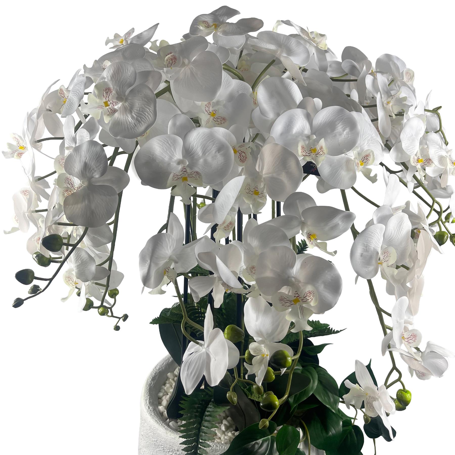 150cm White Orchid Potted Display Artificial – image 3