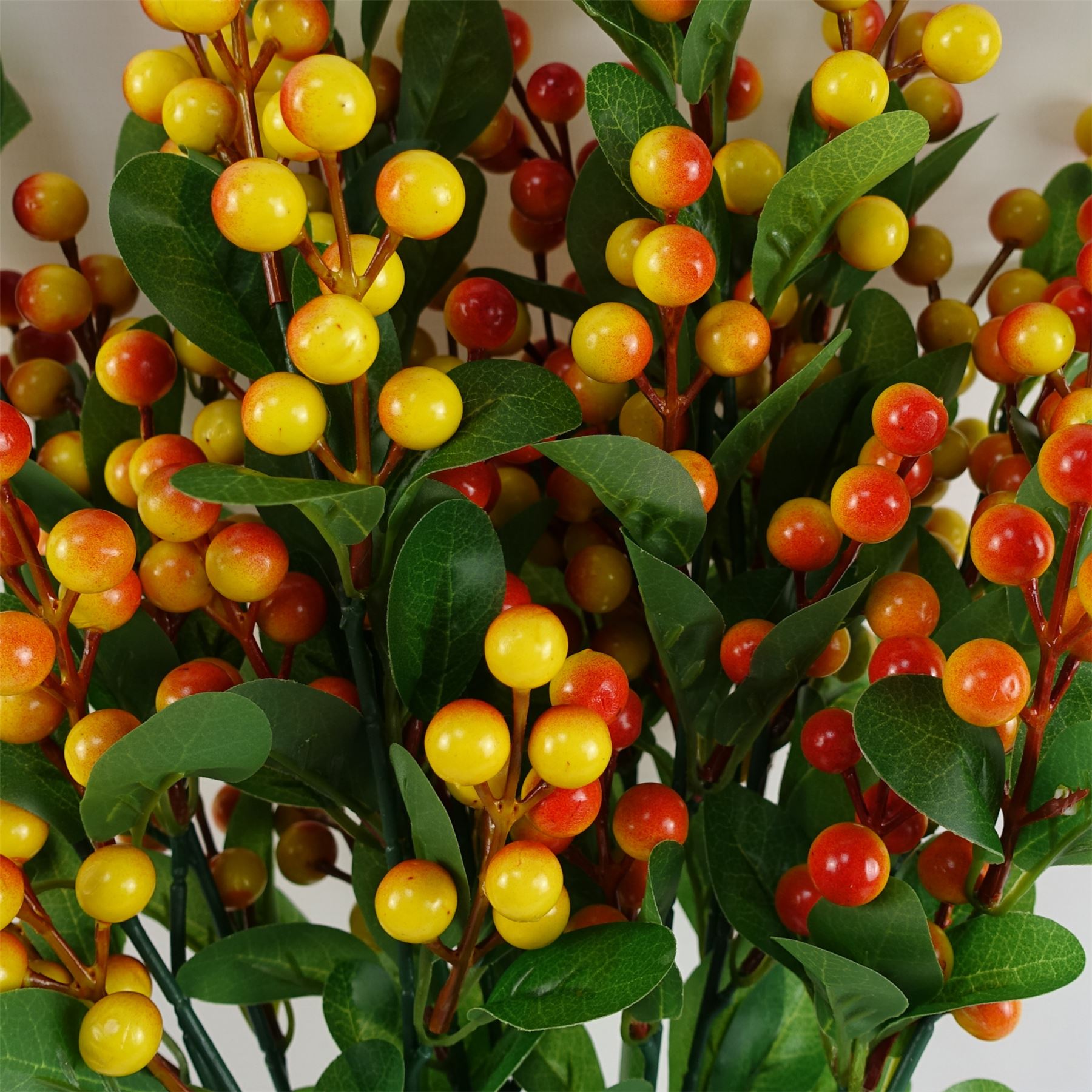 70cm Artificial Orange Berry Spray – image 3