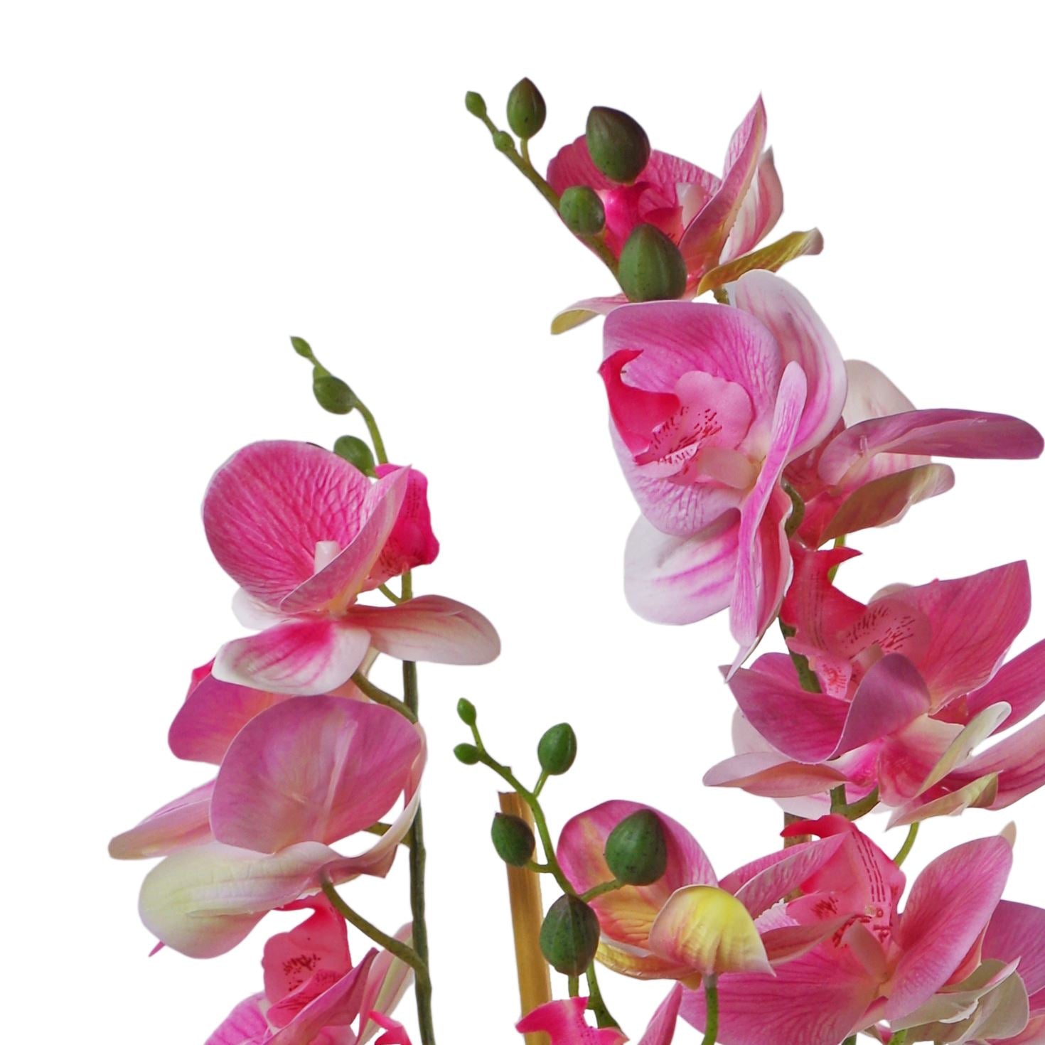 70cm Artificial Orchid Light Pink with Black Ceramic Planter – image 3