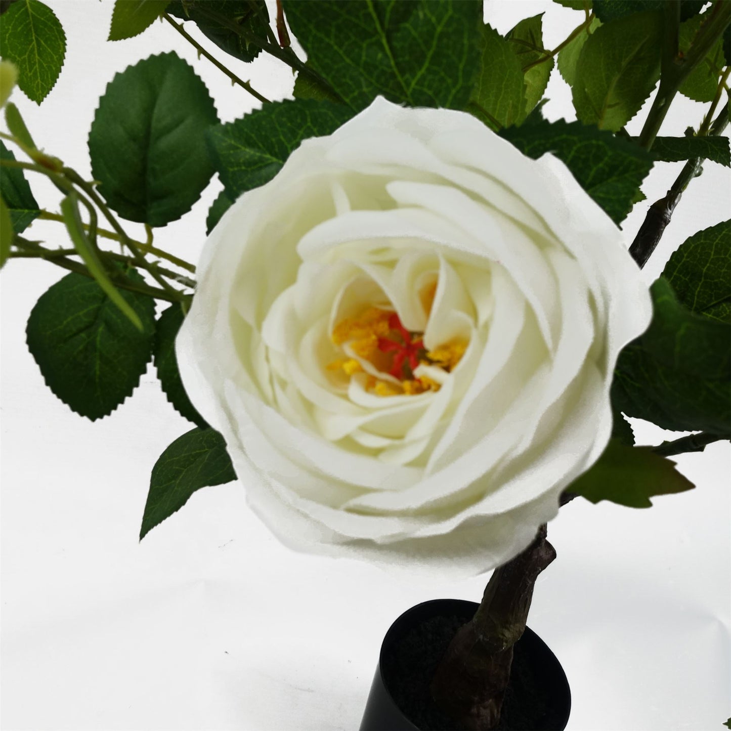 70cm White Camellia Rose Plant Artificial – image 3