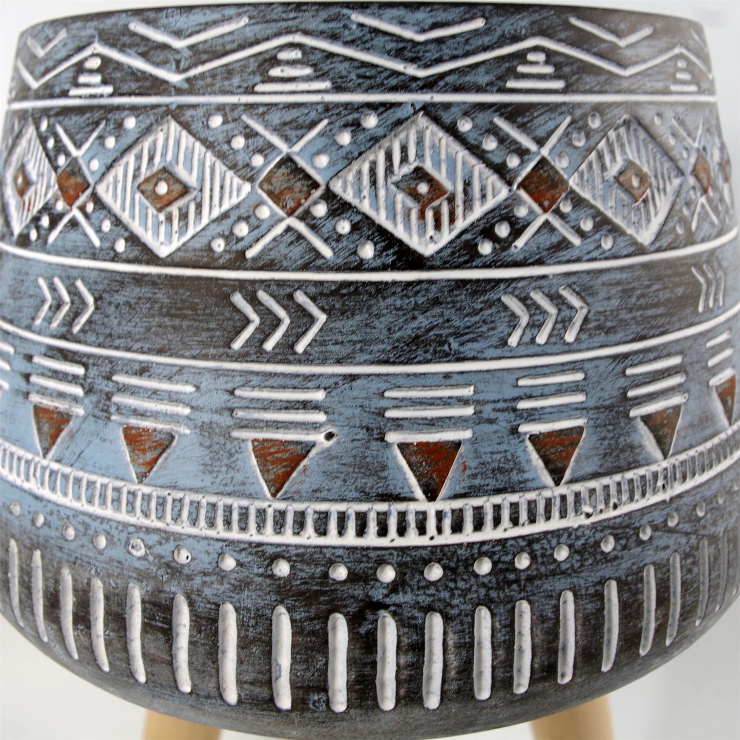 44cm x 26cm Aztec Blue Composite Large Planter – image 5