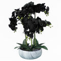 60cm Orchid Artificial Black White Ceramic Planter
