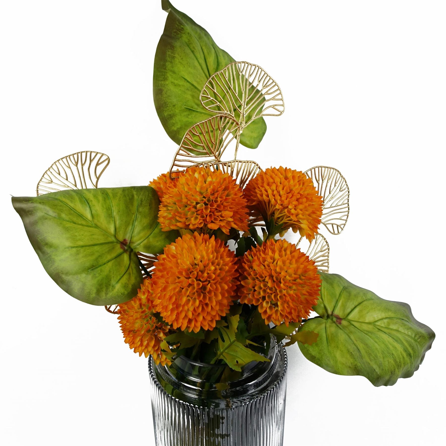 50cm Artificial Green Plastic Leaf Stem – image 3