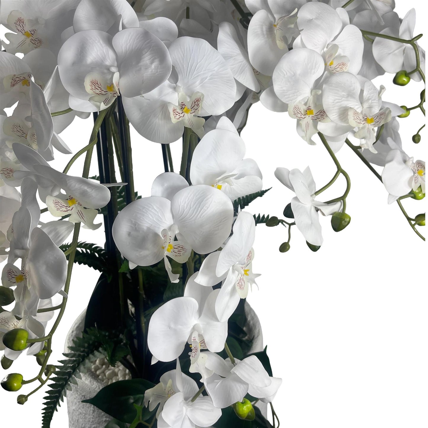 150cm White Orchid Potted Display Artificial – image 4