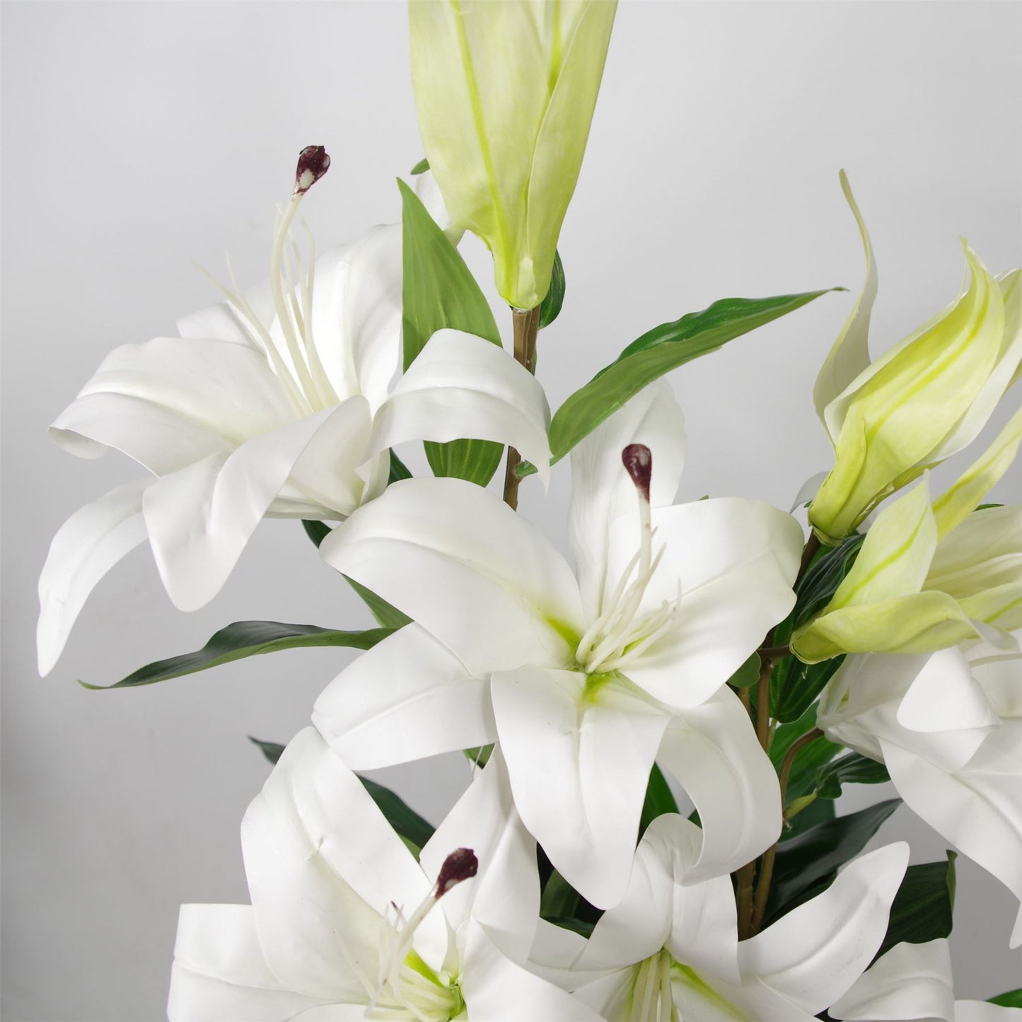 Artificial 90cm Lily Stargazer Style Lillies Plant Large Flowers Pink – image 4