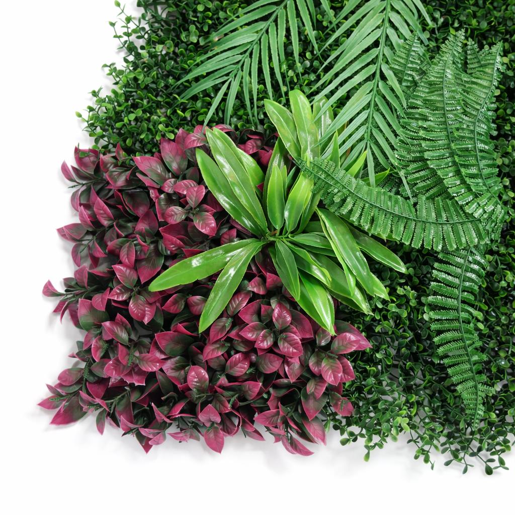 100cm Artificial Tropical Mixed Green Wall Panel Monstera Fern Foliage – image 3
