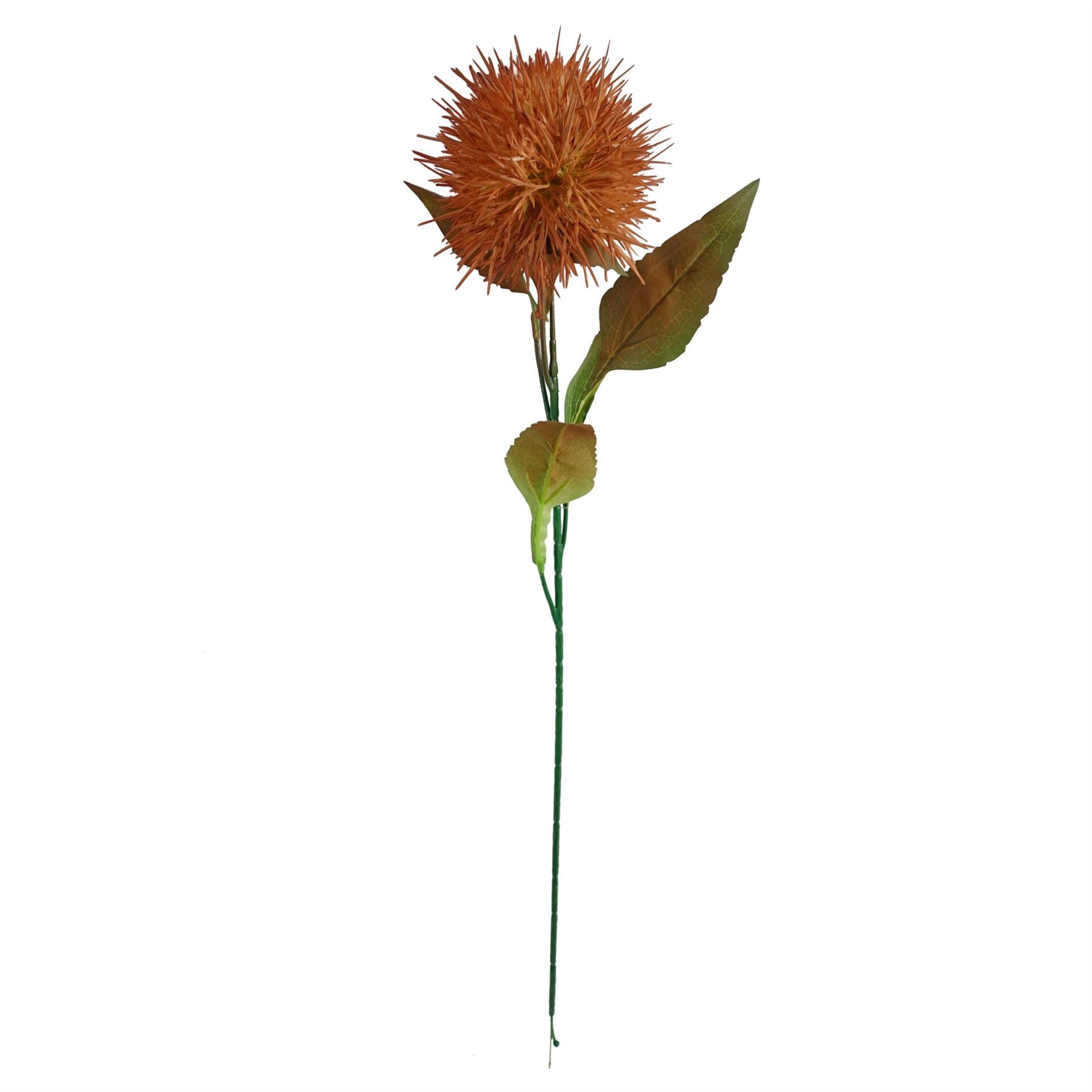 70cm Globe Thistle Yellow Ball Artificial Flower Stem – image 2