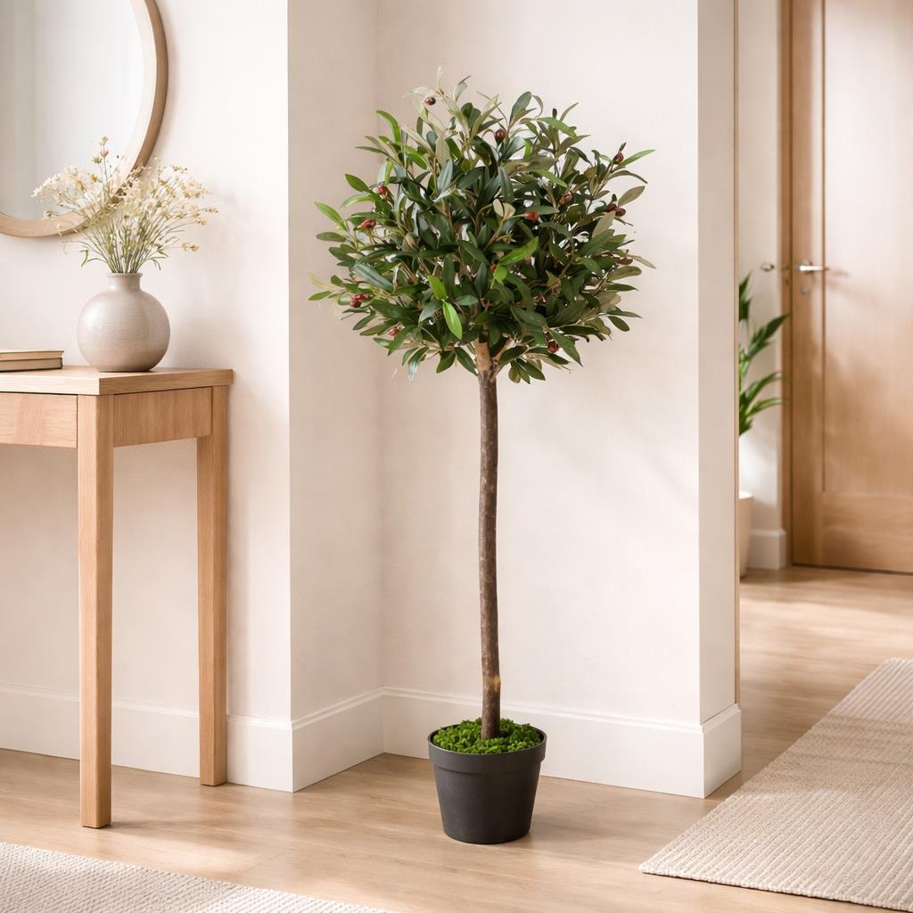 120cm Artificial Olive Bay Style Topiary Fruit Tree – image 2