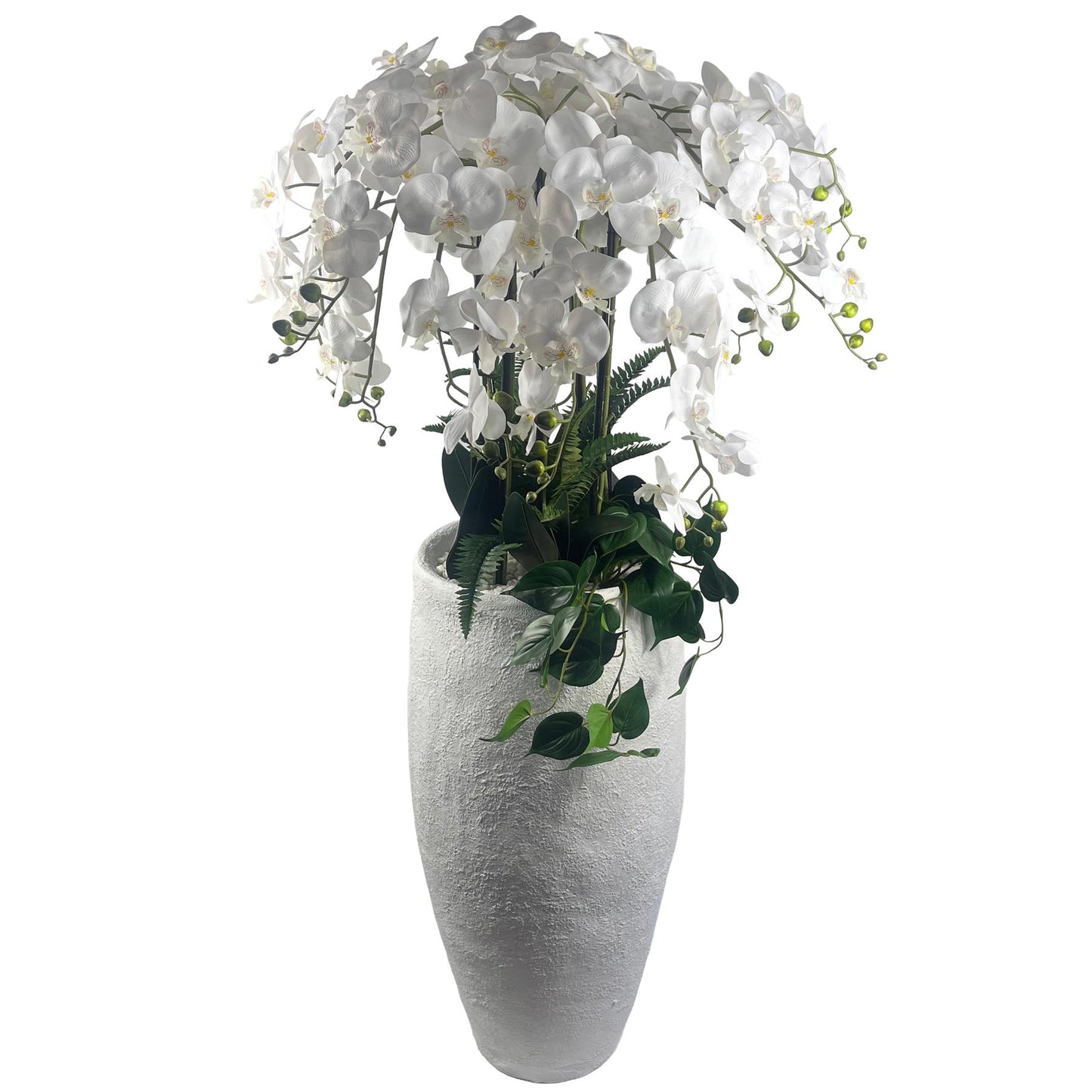 150cm White Orchid Potted Display Artificial – image 9