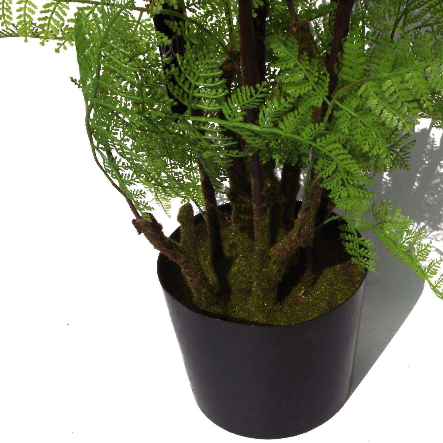 150cm Artificial Moss Base Fern Foliage Plant with Silver Metal Plater – image 5