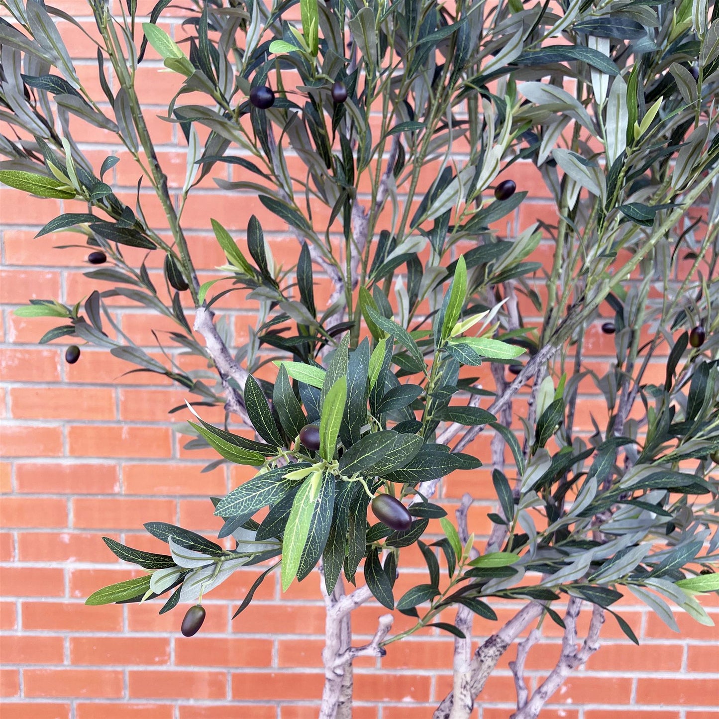 250cm XXL Artificial Olive Tree with Decorative Planter – image 2