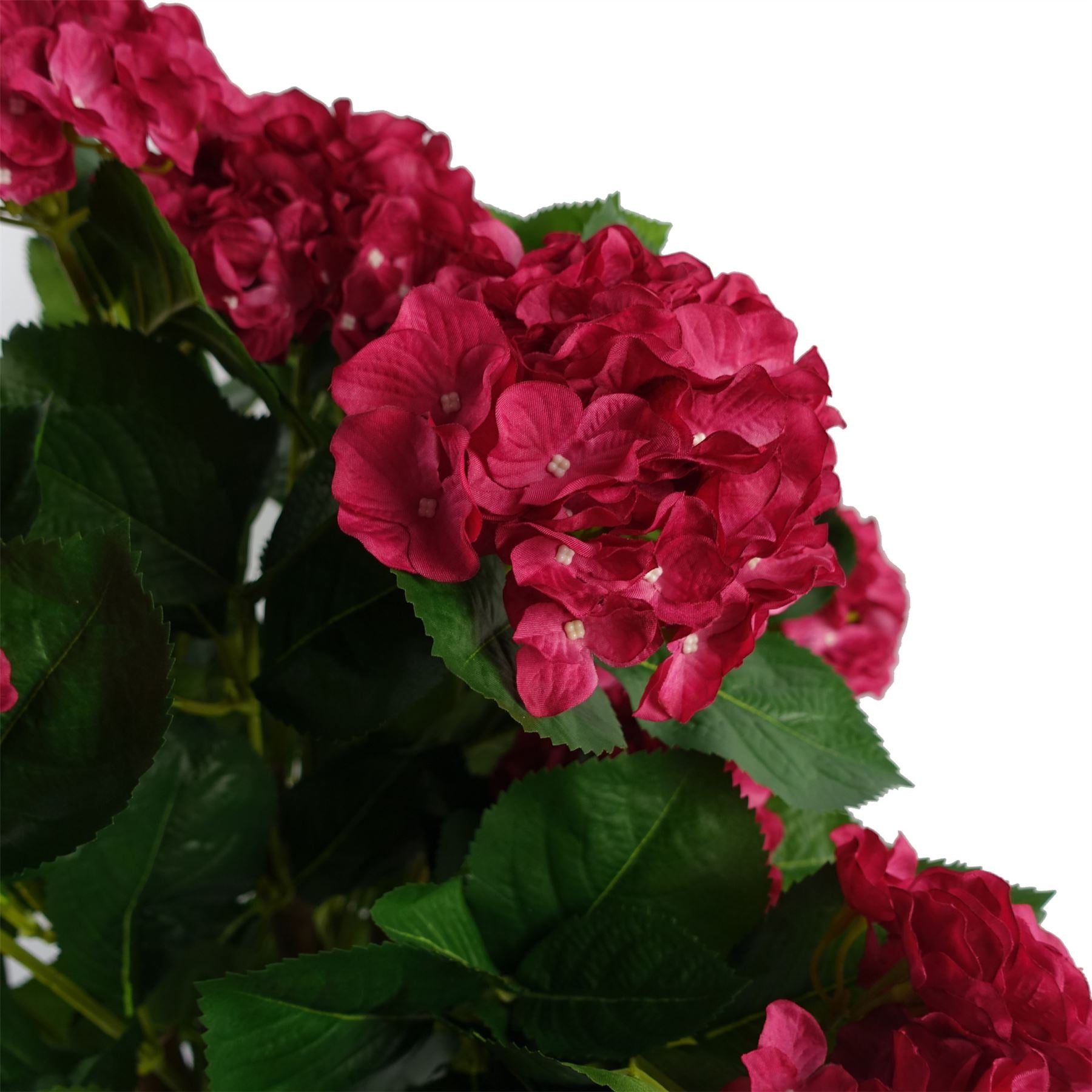 Artificial 75cm Pink Bush Hydrangea Plant Potted – image 3