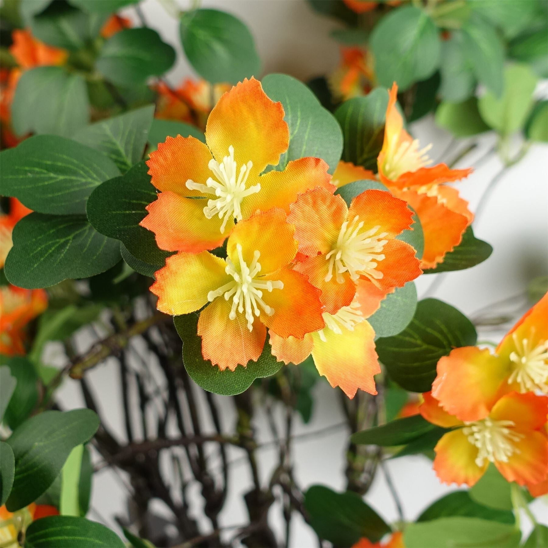 60cm Artificial Flower Foliage Spray Orange – image 3