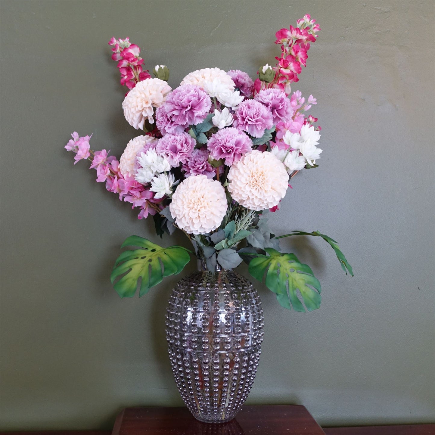 75cm Dahlia Artificial Flowers Tropical Blossom Bubble Vase – image 4