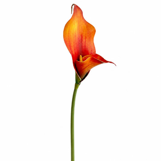 70cm Artificial Orange Calla Lily Stem