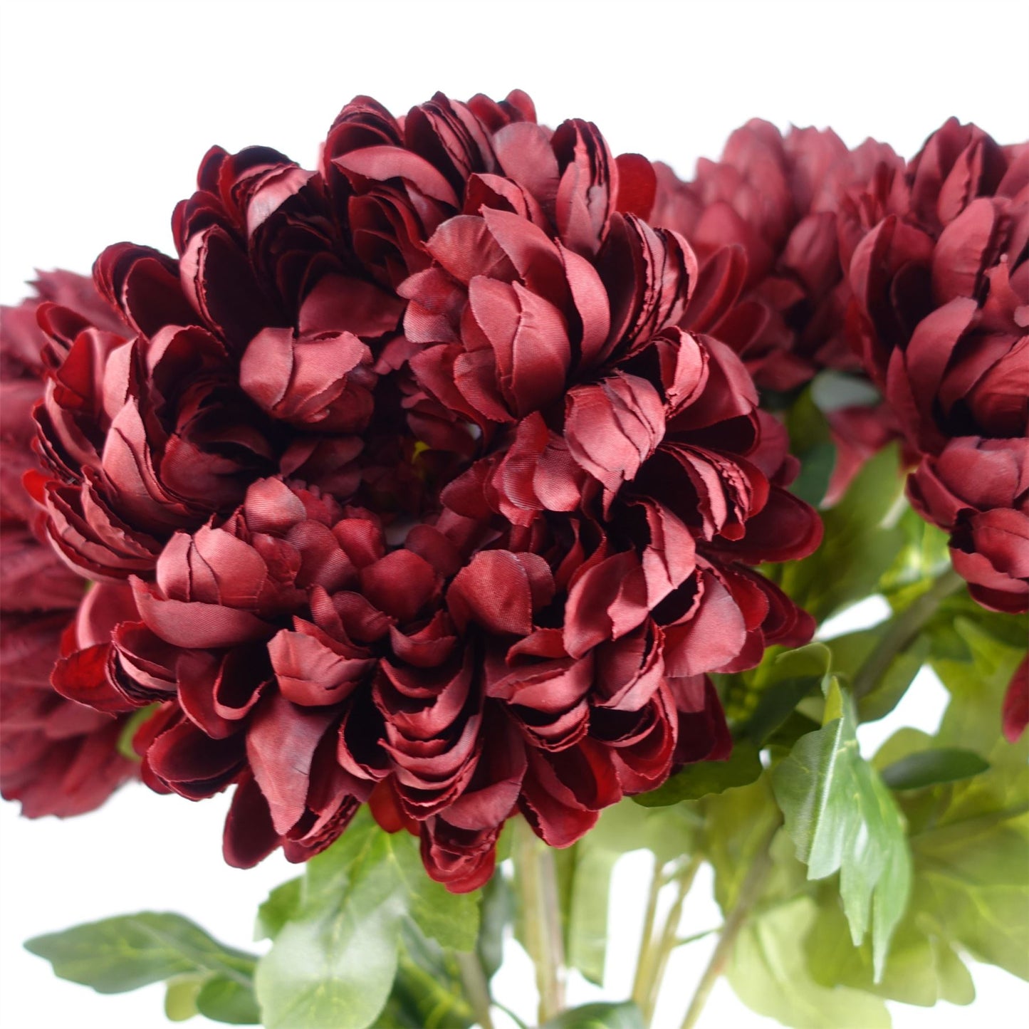 70cm Artificial Red Chrysanthemum Glass Ball Vase – image 6