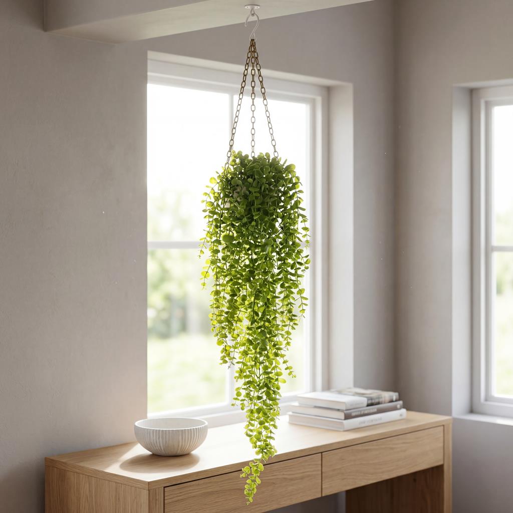 90cm Artificial Trailing Hanging Plant Green Faux Cascading Foliage – image 3