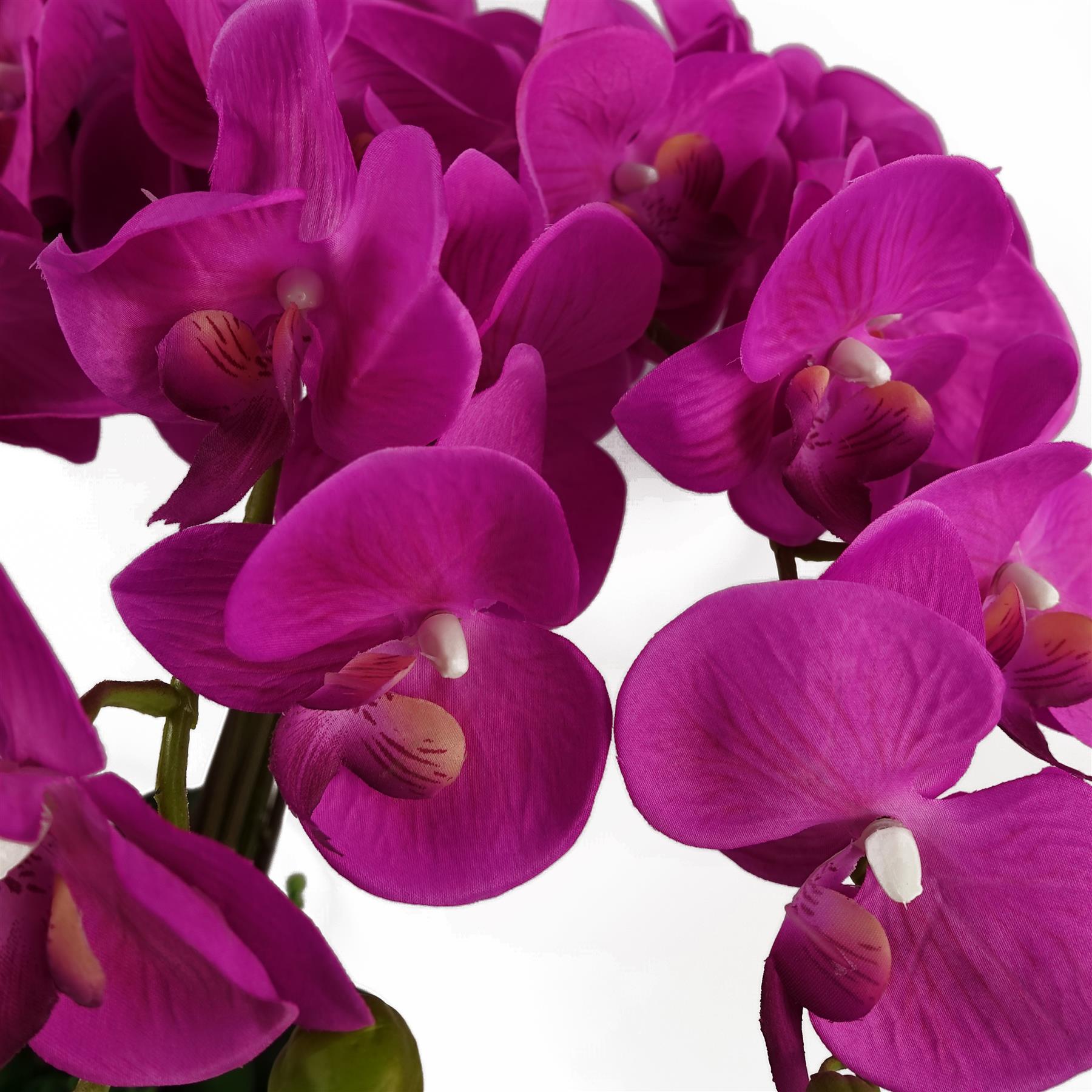 85cm Artificial Deluxe Bush Orchid Dark Pink – image 3