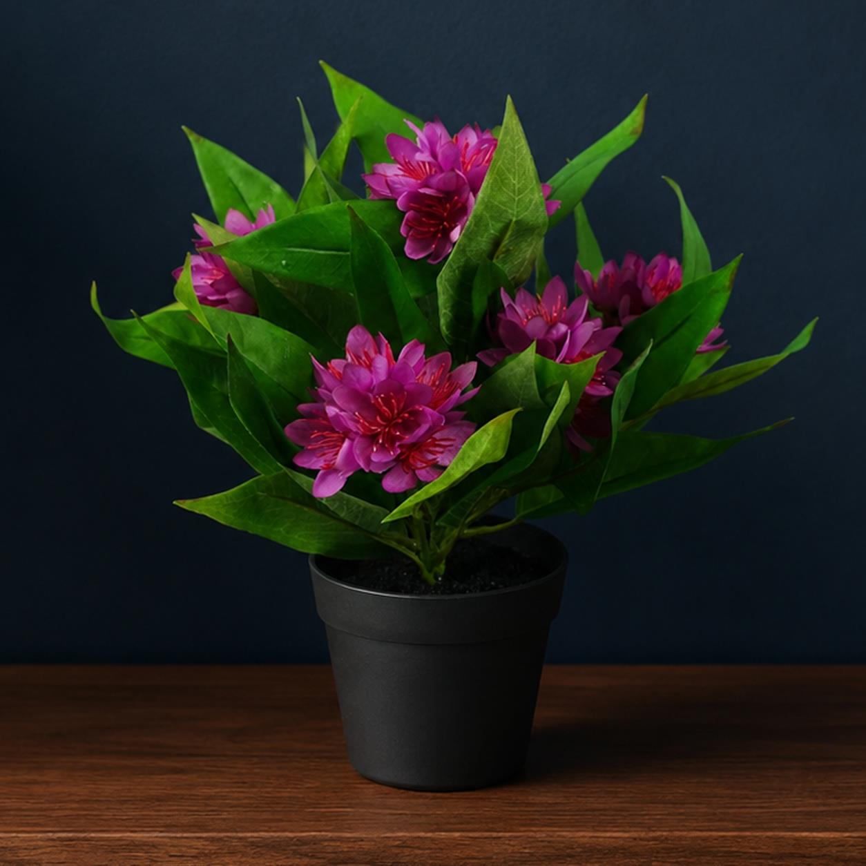 18cm Artificial Freesia Plant Dark Pink Flowering – image 3